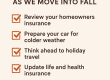 Important insurance reminders as we move into fall